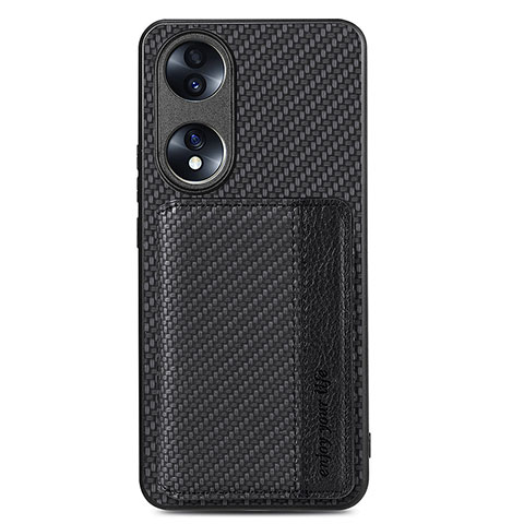 Coque Ultra Fine Silicone Souple Housse Etui avec Aimante Magnetique S03D pour Huawei Honor 70 5G Noir