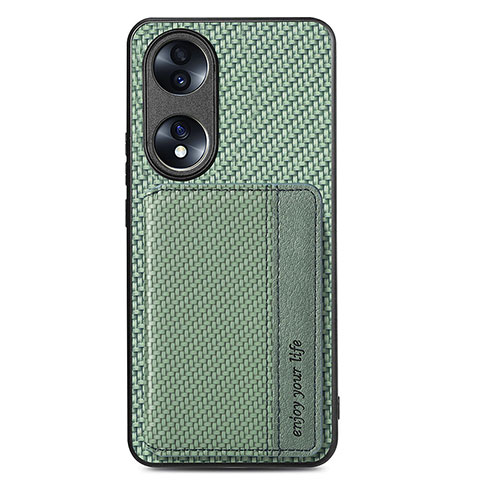 Coque Ultra Fine Silicone Souple Housse Etui avec Aimante Magnetique S03D pour Huawei Honor 70 5G Vert