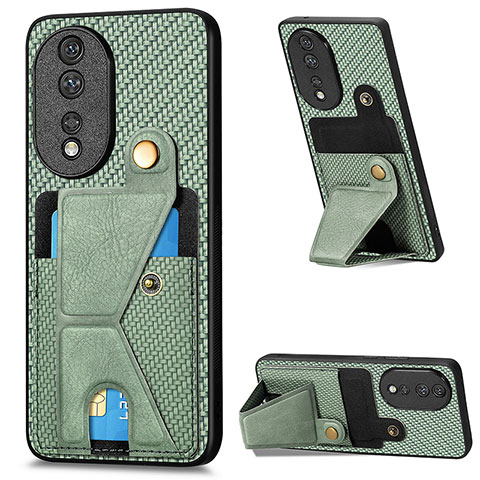 Coque Ultra Fine Silicone Souple Housse Etui avec Aimante Magnetique S03D pour Huawei Honor 80 5G Vert