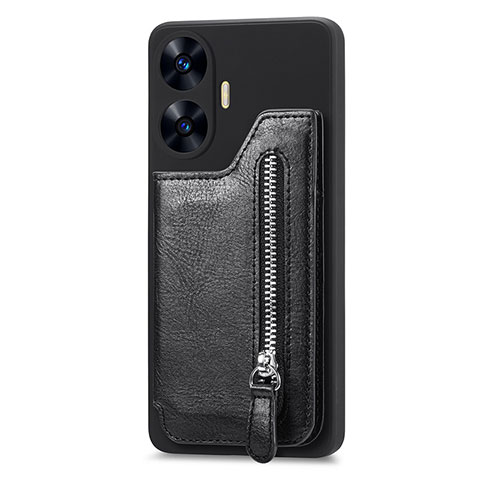 Coque Ultra Fine Silicone Souple Housse Etui avec Aimante Magnetique S03D pour Realme C55 Noir