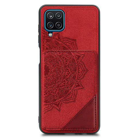 Coque Ultra Fine Silicone Souple Housse Etui avec Aimante Magnetique S03D pour Samsung Galaxy A12 Nacho Rouge