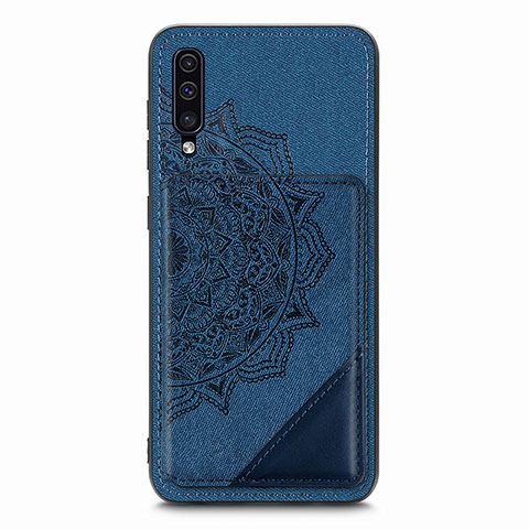 Coque Ultra Fine Silicone Souple Housse Etui avec Aimante Magnetique S03D pour Samsung Galaxy A30S Bleu