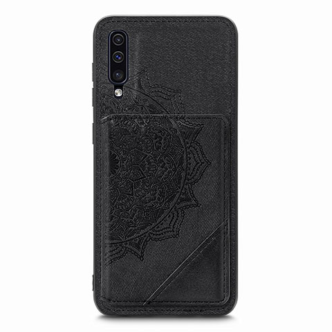 Coque Ultra Fine Silicone Souple Housse Etui avec Aimante Magnetique S03D pour Samsung Galaxy A30S Noir