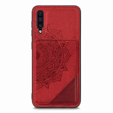 Coque Ultra Fine Silicone Souple Housse Etui avec Aimante Magnetique S03D pour Samsung Galaxy A30S Rouge