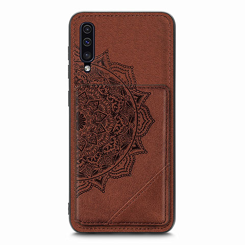 Coque Ultra Fine Silicone Souple Housse Etui avec Aimante Magnetique S03D pour Samsung Galaxy A50S Marron