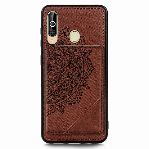 Coque Ultra Fine Silicone Souple Housse Etui avec Aimante Magnetique S03D pour Samsung Galaxy A60 Marron