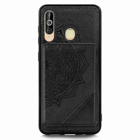 Coque Ultra Fine Silicone Souple Housse Etui avec Aimante Magnetique S03D pour Samsung Galaxy A60 Noir