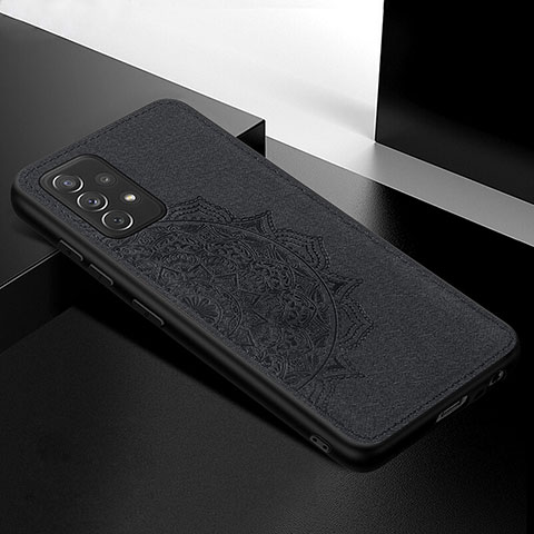 Coque Ultra Fine Silicone Souple Housse Etui avec Aimante Magnetique S03D pour Samsung Galaxy A72 5G Noir