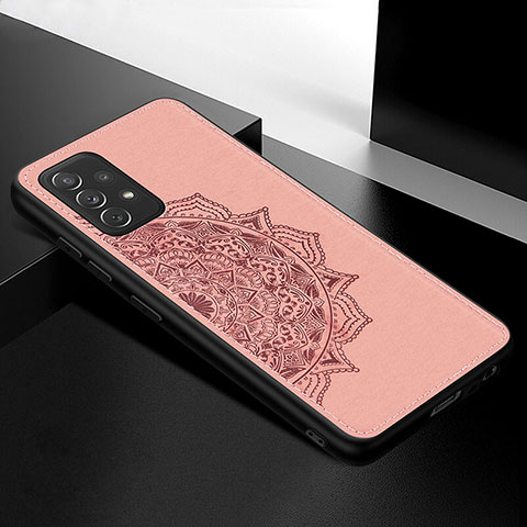 Coque Ultra Fine Silicone Souple Housse Etui avec Aimante Magnetique S03D pour Samsung Galaxy A72 5G Or Rose