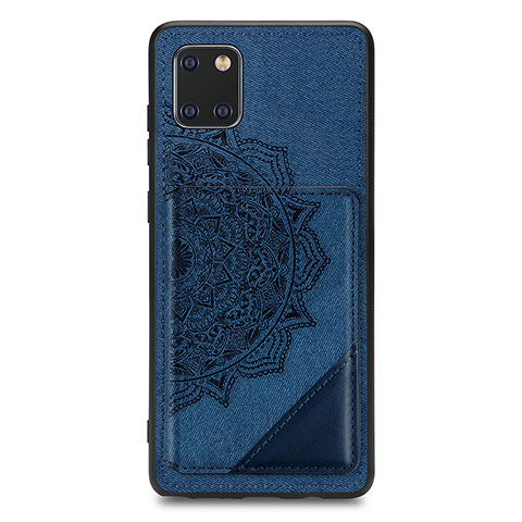 Coque Ultra Fine Silicone Souple Housse Etui avec Aimante Magnetique S03D pour Samsung Galaxy A81 Bleu