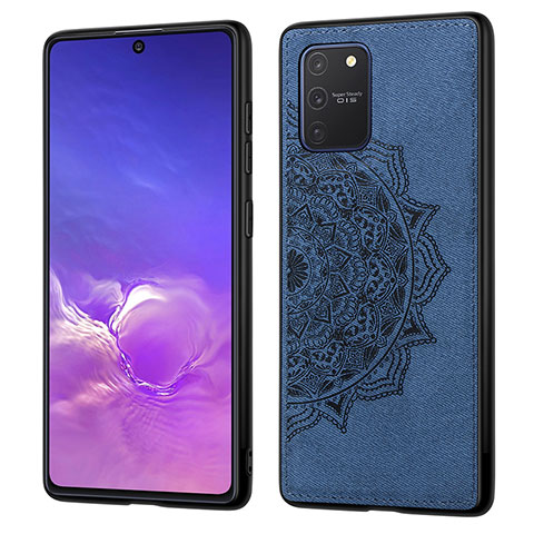 Coque Ultra Fine Silicone Souple Housse Etui avec Aimante Magnetique S03D pour Samsung Galaxy A91 Bleu