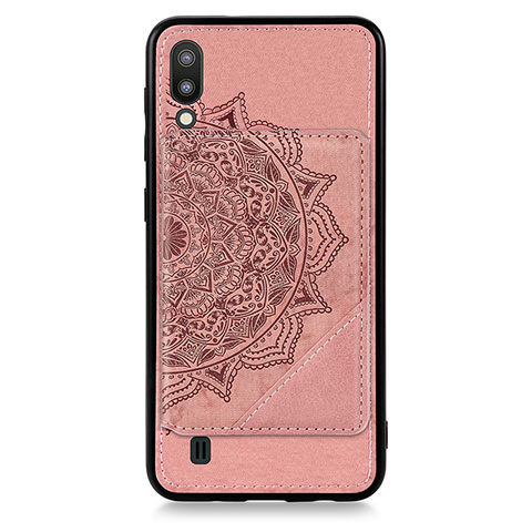 Coque Ultra Fine Silicone Souple Housse Etui avec Aimante Magnetique S03D pour Samsung Galaxy M10 Or Rose