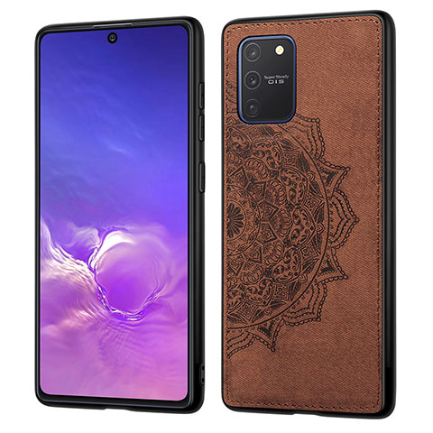 Coque Ultra Fine Silicone Souple Housse Etui avec Aimante Magnetique S03D pour Samsung Galaxy M80S Marron