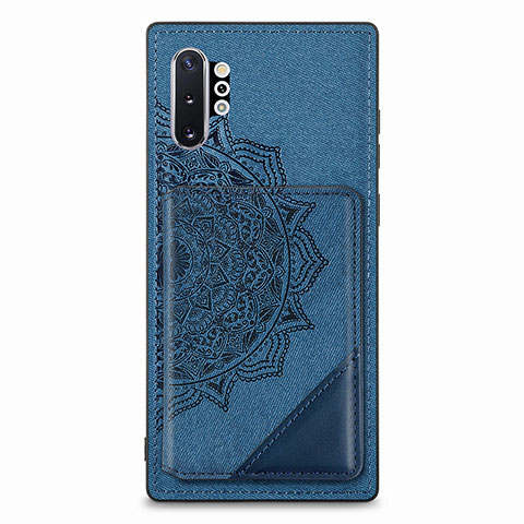 Coque Ultra Fine Silicone Souple Housse Etui avec Aimante Magnetique S03D pour Samsung Galaxy Note 10 Plus 5G Bleu