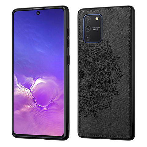 Coque Ultra Fine Silicone Souple Housse Etui avec Aimante Magnetique S03D pour Samsung Galaxy S10 Lite Noir