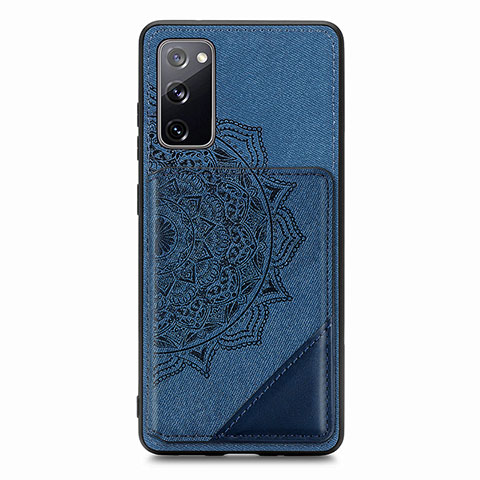 Coque Ultra Fine Silicone Souple Housse Etui avec Aimante Magnetique S03D pour Samsung Galaxy S20 FE (2022) 5G Bleu