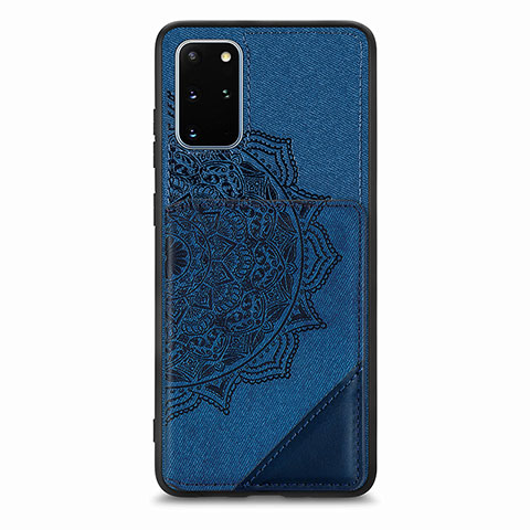 Coque Ultra Fine Silicone Souple Housse Etui avec Aimante Magnetique S03D pour Samsung Galaxy S20 Plus 5G Bleu