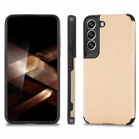 Coque Ultra Fine Silicone Souple Housse Etui avec Aimante Magnetique S03D pour Samsung Galaxy S24 Plus 5G Or