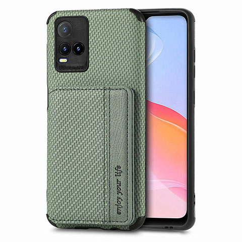 Coque Ultra Fine Silicone Souple Housse Etui avec Aimante Magnetique S03D pour Vivo Y21G Vert