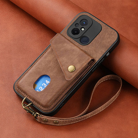 Coque Ultra Fine Silicone Souple Housse Etui avec Aimante Magnetique S03D pour Xiaomi Poco C55 Marron