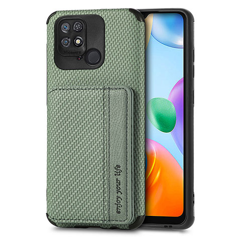 Coque Ultra Fine Silicone Souple Housse Etui avec Aimante Magnetique S03D pour Xiaomi Redmi 10C 4G Vert