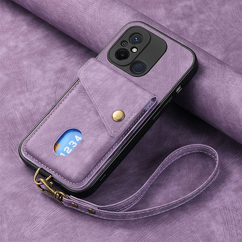 Coque Ultra Fine Silicone Souple Housse Etui avec Aimante Magnetique S03D pour Xiaomi Redmi 11A 4G Violet