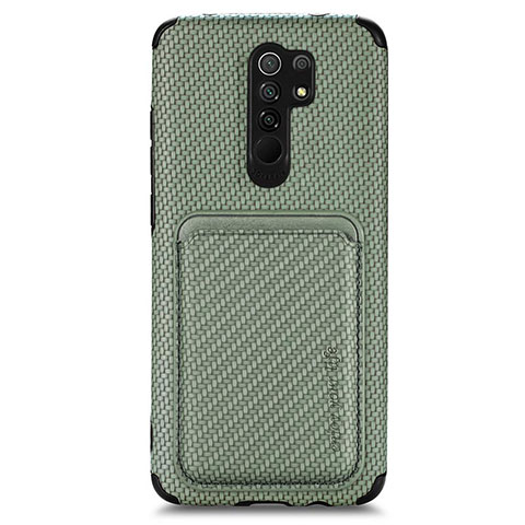 Coque Ultra Fine Silicone Souple Housse Etui avec Aimante Magnetique S03D pour Xiaomi Redmi 9 Prime India Vert