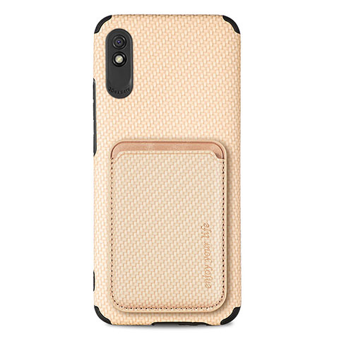 Coque Ultra Fine Silicone Souple Housse Etui avec Aimante Magnetique S03D pour Xiaomi Redmi 9AT Or