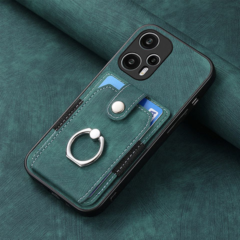 Coque Ultra Fine Silicone Souple Housse Etui avec Aimante Magnetique S03D pour Xiaomi Redmi Note 12 Turbo 5G Vert