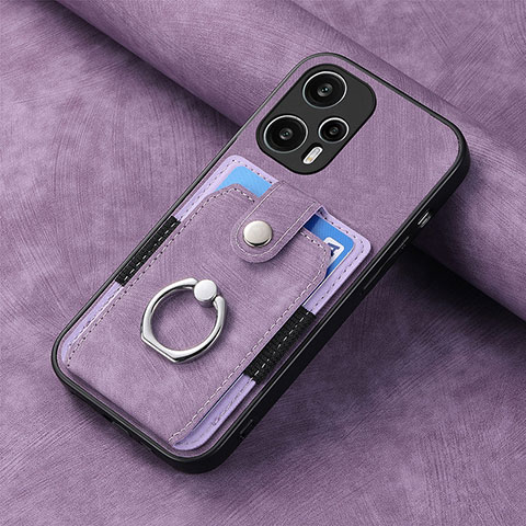 Coque Ultra Fine Silicone Souple Housse Etui avec Aimante Magnetique S03D pour Xiaomi Redmi Note 12 Turbo 5G Violet