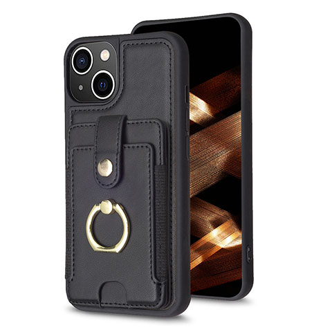 Coque Ultra Fine Silicone Souple Housse Etui avec Aimante Magnetique S04D pour Apple iPhone 13 Noir