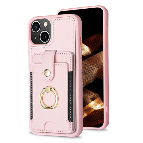 Coque Ultra Fine Silicone Souple Housse Etui avec Aimante Magnetique S04D pour Apple iPhone 13 Or Rose