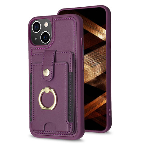 Coque Ultra Fine Silicone Souple Housse Etui avec Aimante Magnetique S04D pour Apple iPhone 13 Violet