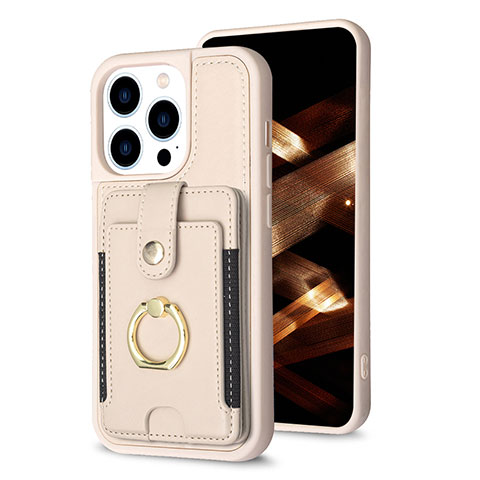 Coque Ultra Fine Silicone Souple Housse Etui avec Aimante Magnetique S04D pour Apple iPhone 16 Pro Or