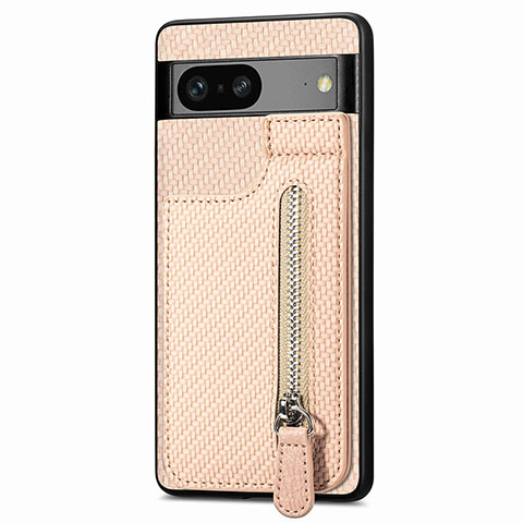 Coque Ultra Fine Silicone Souple Housse Etui avec Aimante Magnetique S04D pour Google Pixel 7a 5G Or Rose