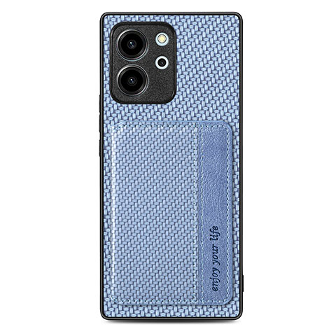 Coque Ultra Fine Silicone Souple Housse Etui avec Aimante Magnetique S04D pour Huawei Honor 80 SE 5G Bleu