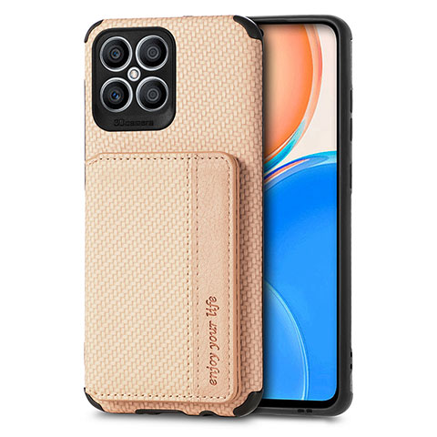 Coque Ultra Fine Silicone Souple Housse Etui avec Aimante Magnetique S04D pour Huawei Honor X8 4G Or