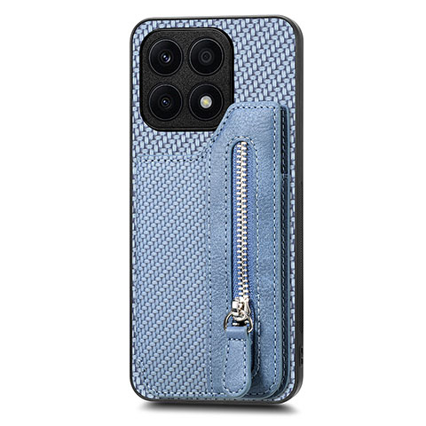 Coque Ultra Fine Silicone Souple Housse Etui avec Aimante Magnetique S04D pour Huawei Honor X8a 4G Bleu