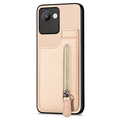 Coque Ultra Fine Silicone Souple Housse Etui avec Aimante Magnetique S04D pour Realme C30 Or