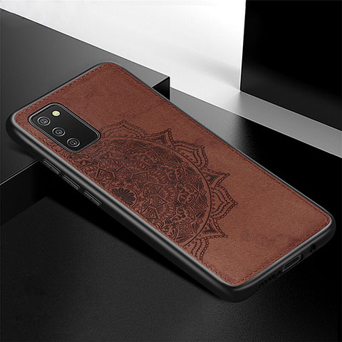 Coque Ultra Fine Silicone Souple Housse Etui avec Aimante Magnetique S04D pour Samsung Galaxy A02s Marron