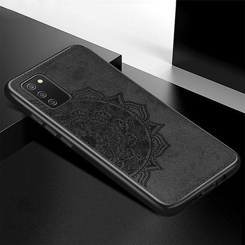 Coque Ultra Fine Silicone Souple Housse Etui avec Aimante Magnetique S04D pour Samsung Galaxy A02s Noir