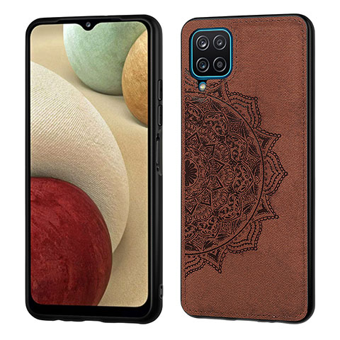 Coque Ultra Fine Silicone Souple Housse Etui avec Aimante Magnetique S04D pour Samsung Galaxy A12 5G Marron