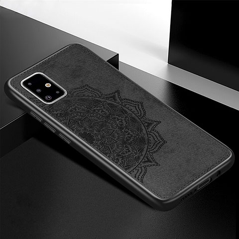 Coque Ultra Fine Silicone Souple Housse Etui avec Aimante Magnetique S04D pour Samsung Galaxy A71 5G Noir