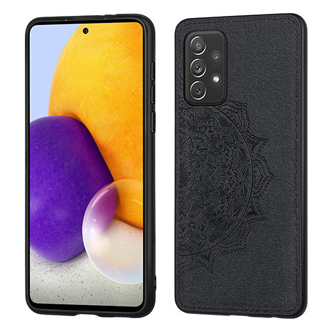 Coque Ultra Fine Silicone Souple Housse Etui avec Aimante Magnetique S04D pour Samsung Galaxy A72 5G Noir