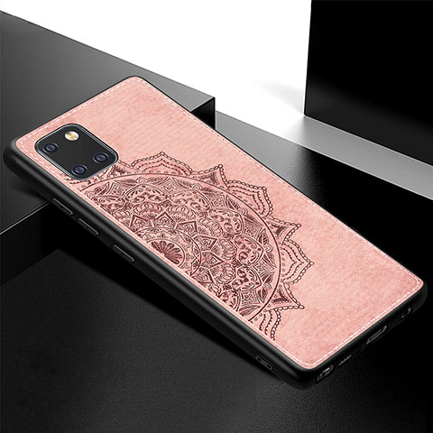 Coque Ultra Fine Silicone Souple Housse Etui avec Aimante Magnetique S04D pour Samsung Galaxy A81 Or Rose