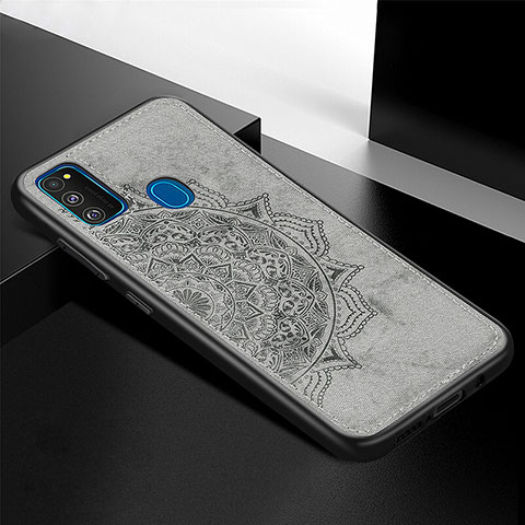 Coque Ultra Fine Silicone Souple Housse Etui avec Aimante Magnetique S04D pour Samsung Galaxy M30s Gris