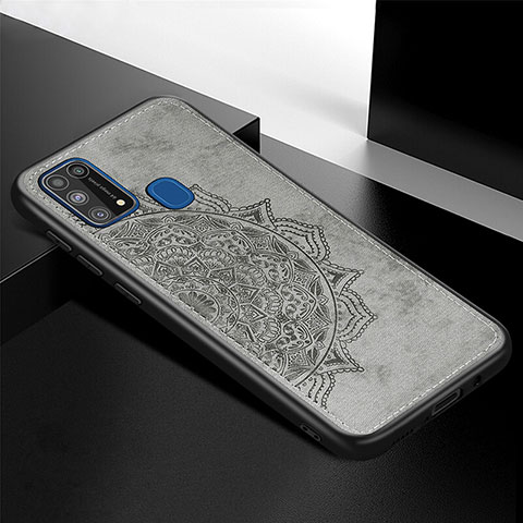 Coque Ultra Fine Silicone Souple Housse Etui avec Aimante Magnetique S04D pour Samsung Galaxy M31 Gris