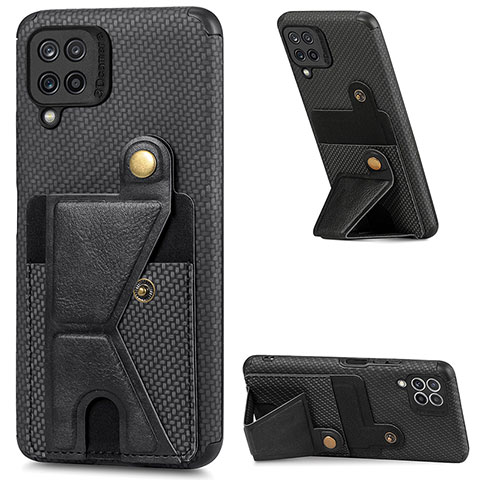 Coque Ultra Fine Silicone Souple Housse Etui avec Aimante Magnetique S04D pour Samsung Galaxy M32 4G Noir