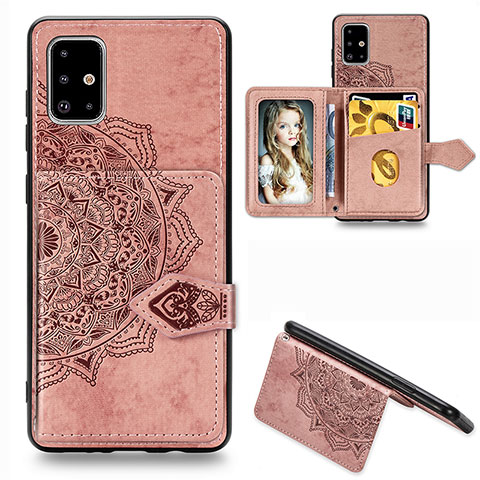 Coque Ultra Fine Silicone Souple Housse Etui avec Aimante Magnetique S04D pour Samsung Galaxy M40S Or Rose