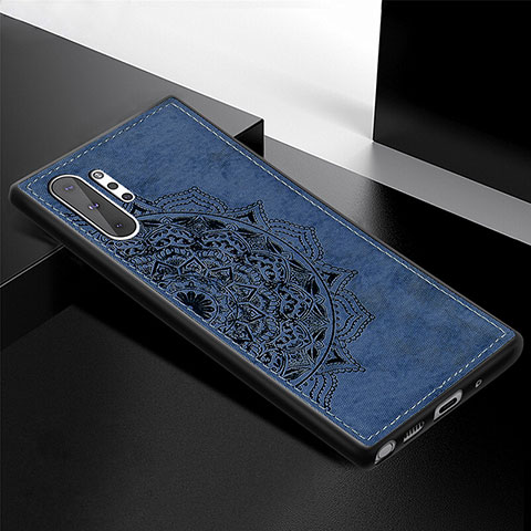 Coque Ultra Fine Silicone Souple Housse Etui avec Aimante Magnetique S04D pour Samsung Galaxy Note 10 Plus 5G Bleu